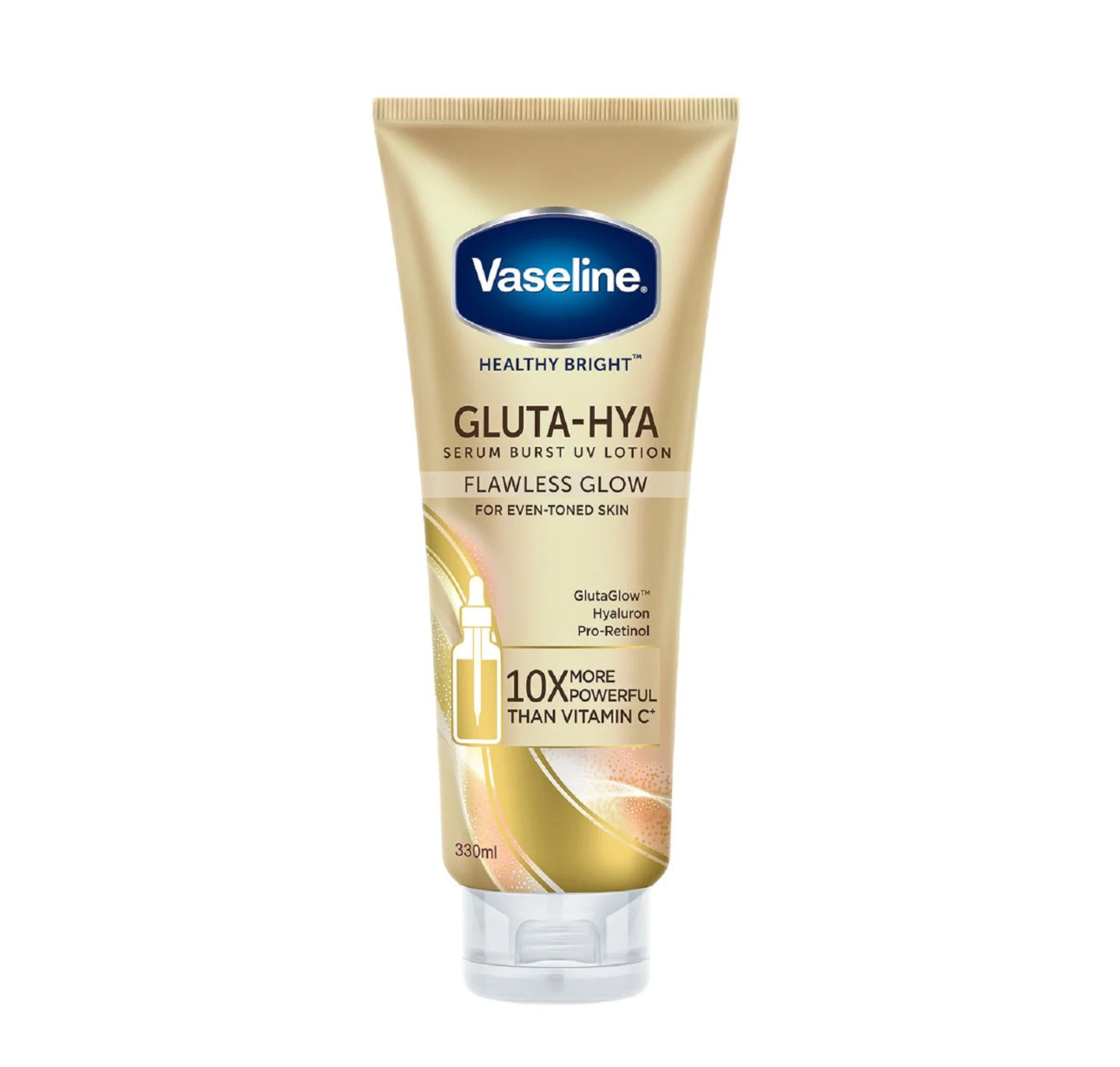 Vaseline Gluta-Hya Serum Burst UV Lotion Flawless Glow - 330ml