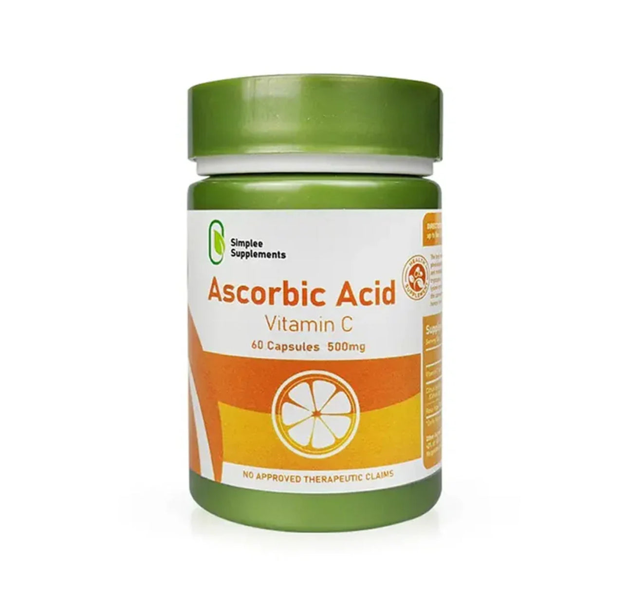Simplee Supplement Ascorbic Acid Vitamin C 60 Capsule 500mg