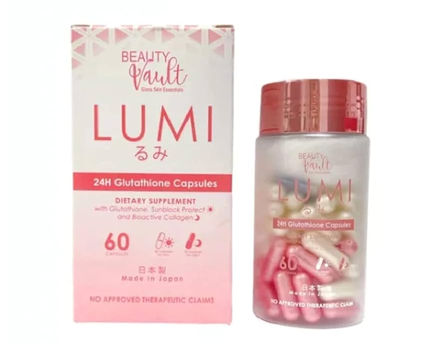 BEAUTY Vault LUMI 24H Glutathione Capsules, 60 Capsules